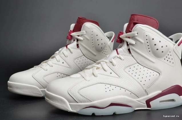 Jordan 6 Retro white 384664-116 Air Maroon 0815